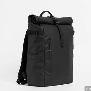Stubble & Co roll top backpack - Black